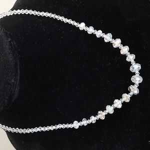 Vintage faceted Aurora Borealis necklace